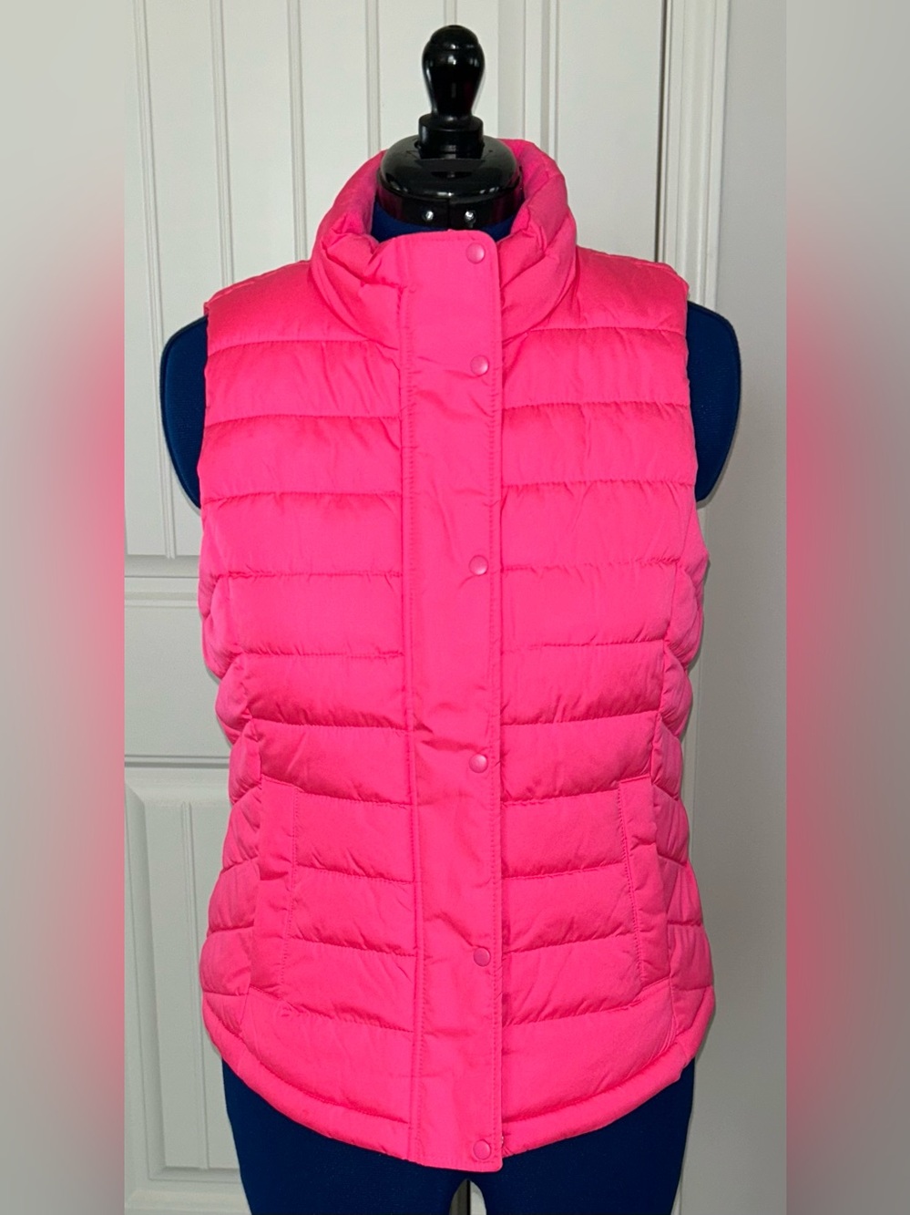 GAP Hot Pink Quilted Puffer Vest